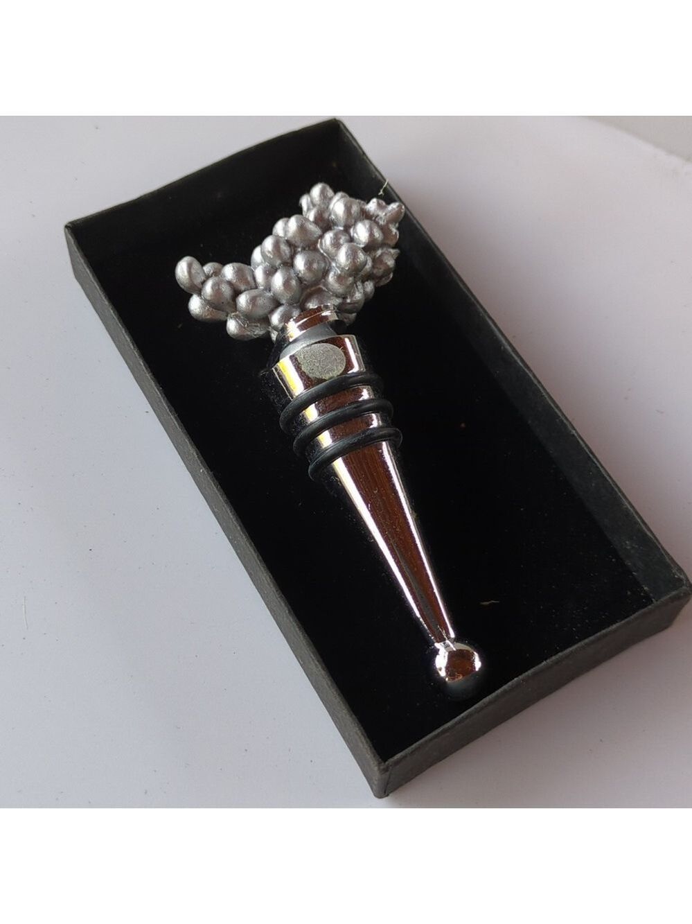 Novelty Grape Design Wine Bottle Stopper‎ with Box Gift Idea Barware, New